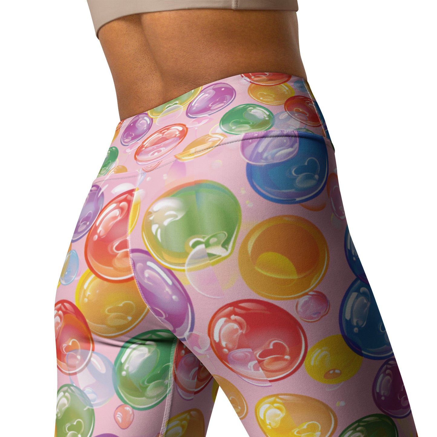 Black Artificial Intelligence Leggins A.I. Artwork back shot