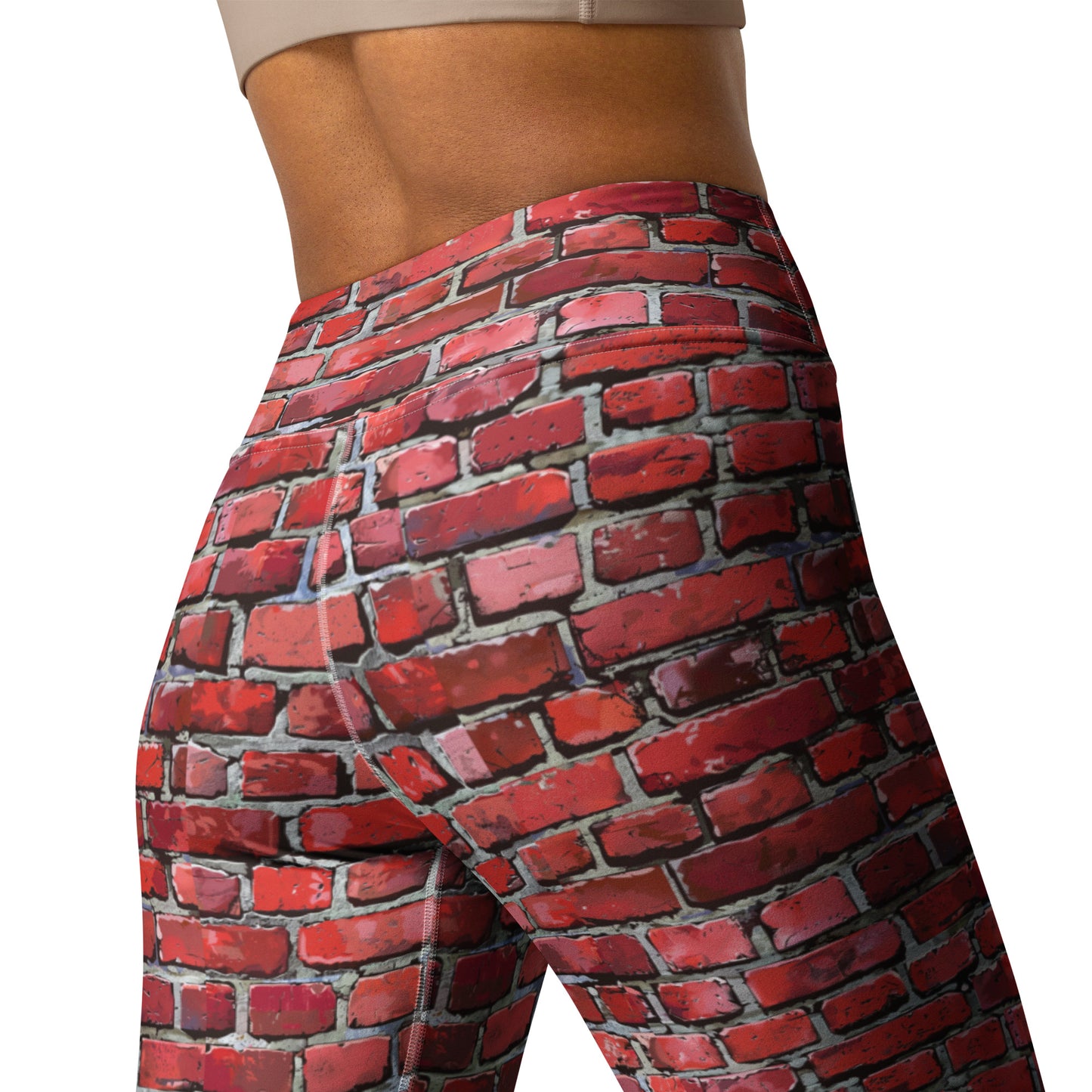 Black Artificial Intelligence Leggins A.I. Artwork back shot