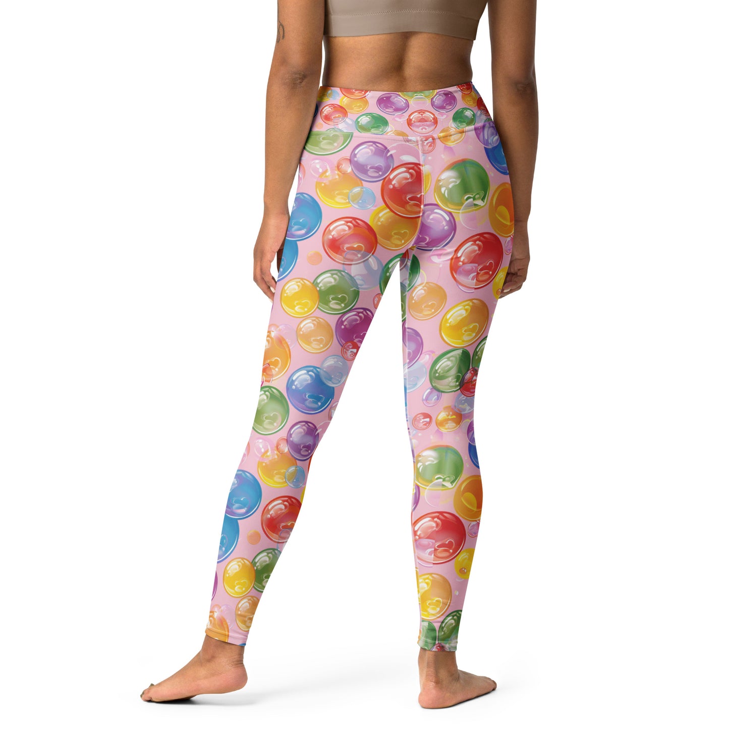 Black Artificial Intelligence Leggins A.I. Artwork back side