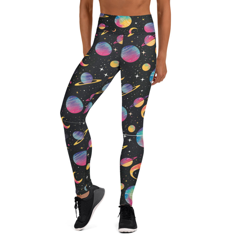 Black Artificial Intelligence Leggins A.I. Artwork