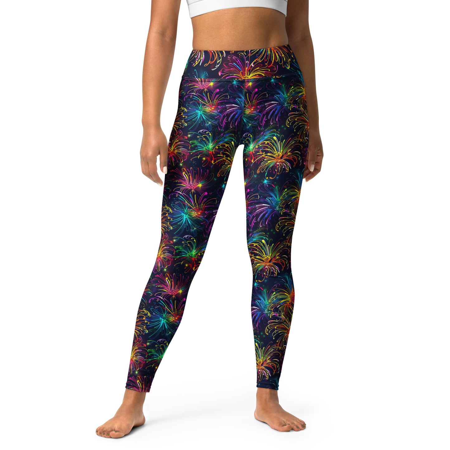 Black Artificial Intelligence Leggins A.I. Artwork
