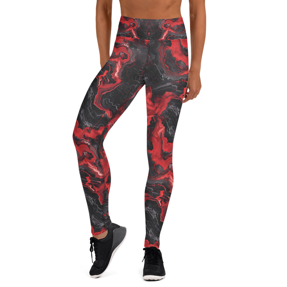 Black Artificial Intelligence Leggins A.I. Artwork
