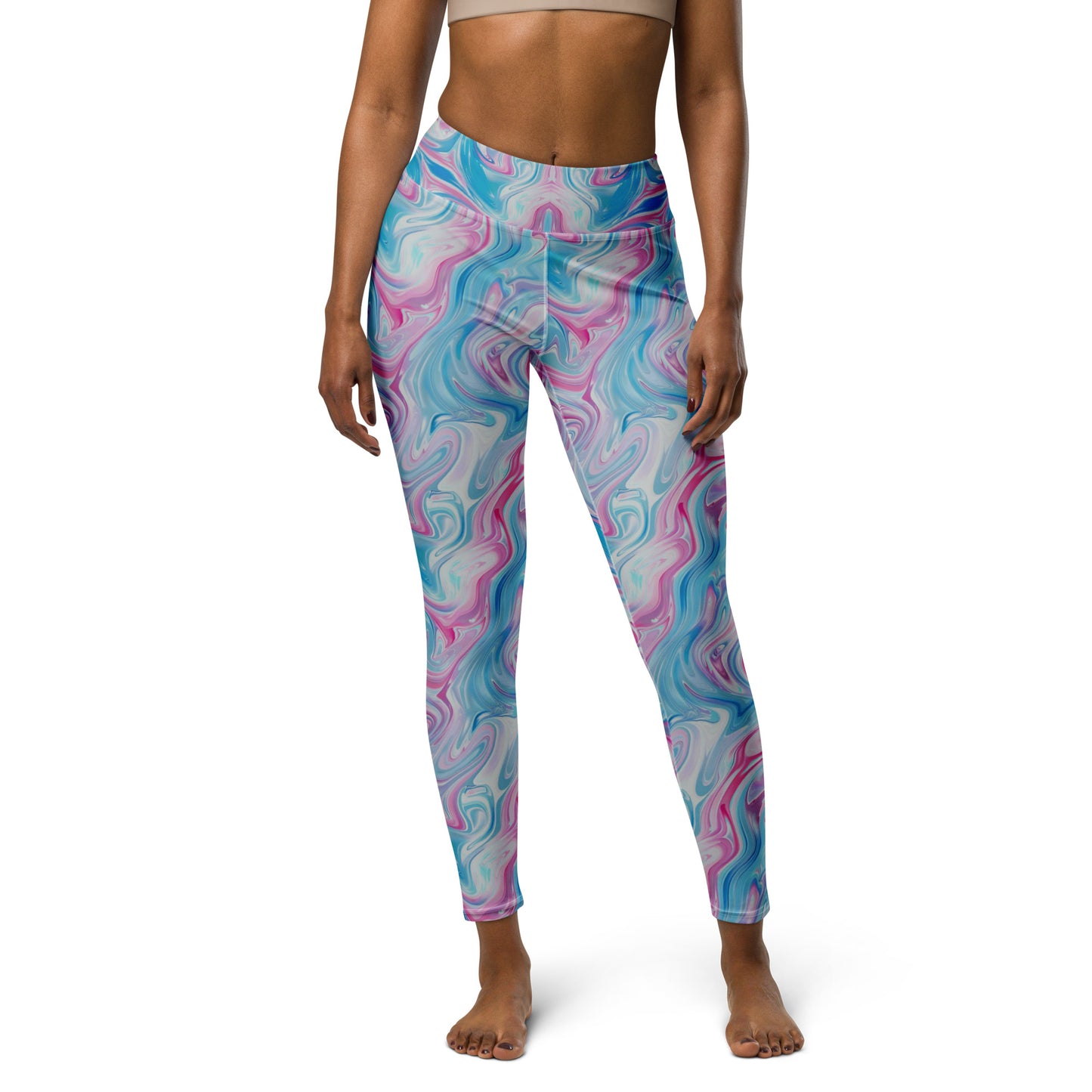 Black Artificial Intelligence Leggins A.I. Artwork