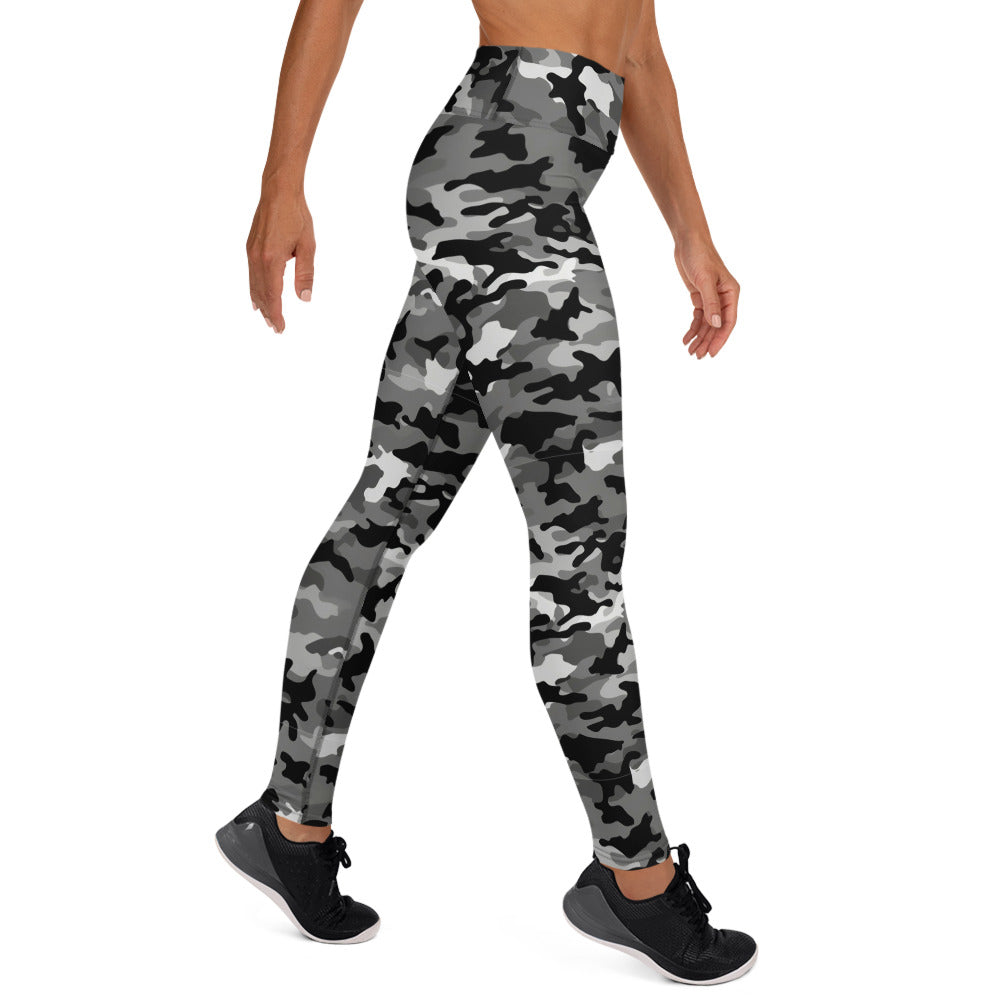Black Artificial Intelligence Leggins A.I. Artwork right side