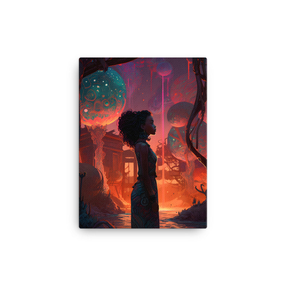 Black Artificial Intelligence Canvas Artwork