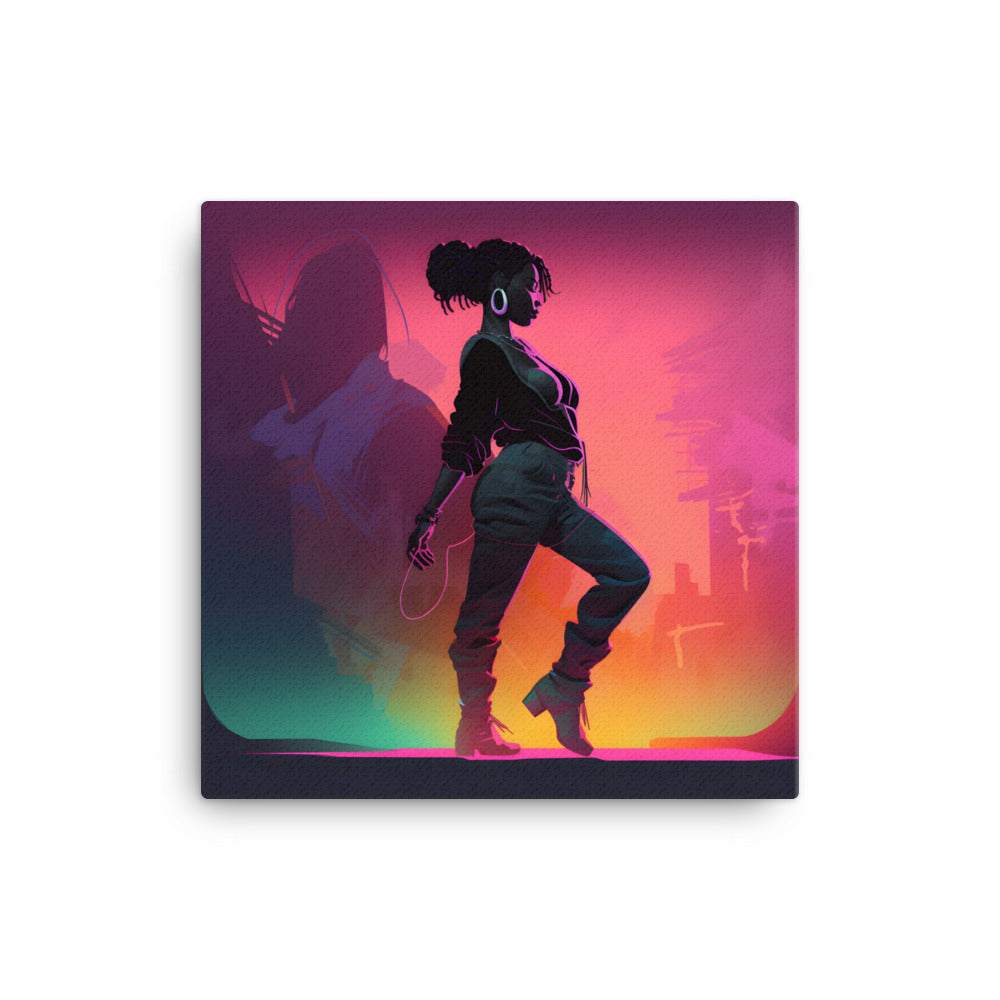 Black Artificial Intelligence Canvas Artwork