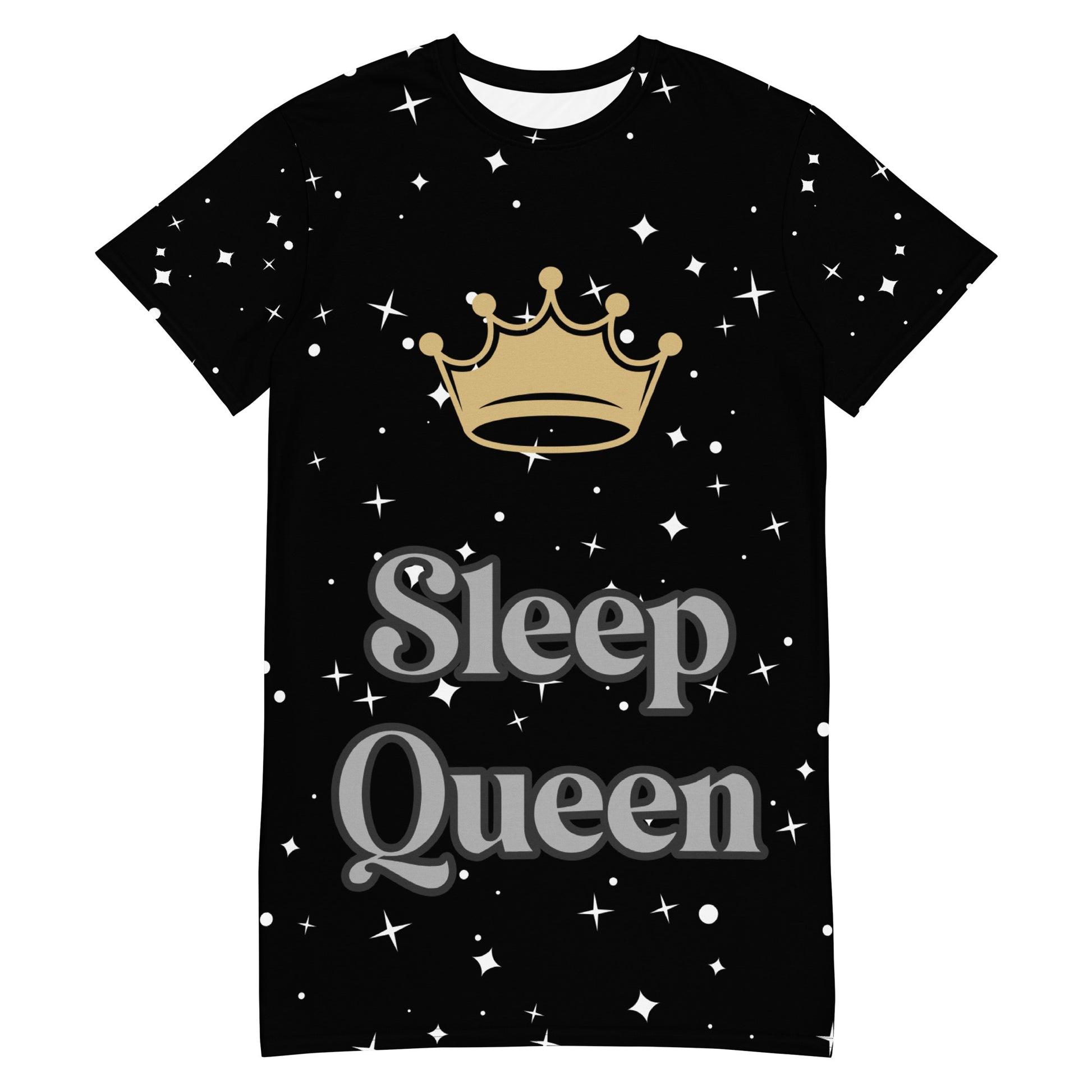 Black Artificial Intelligence Tee Shirt Sleepwear Nightgown moo-moo