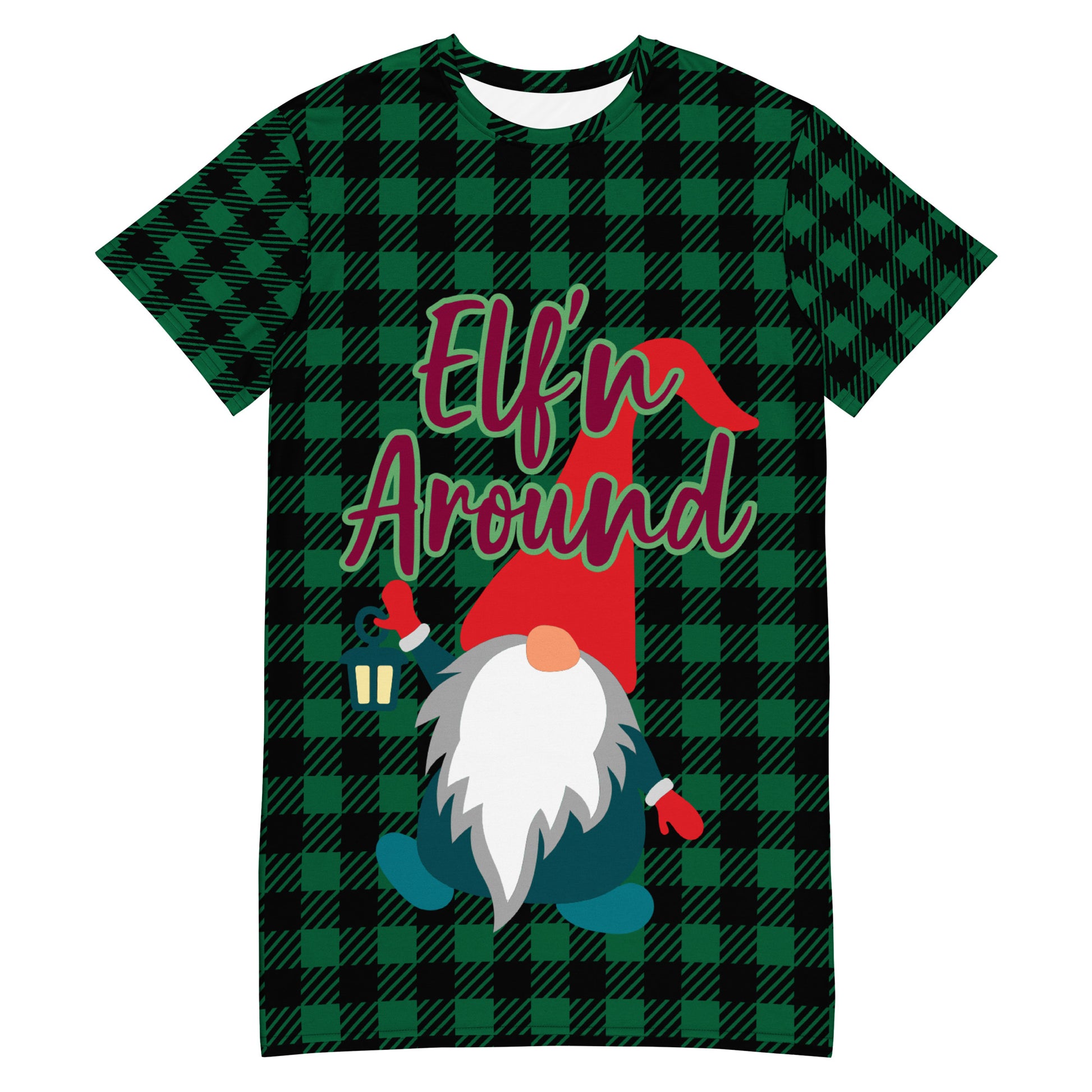 Black Artificial Intelligence Tee Shirt Sleepwear Nightgown moo-moo