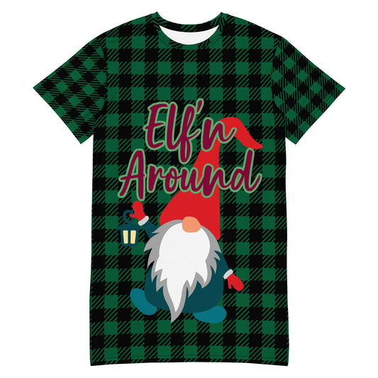 Black Artificial Intelligence Tee Shirt Sleepwear Nightgown moo-moo