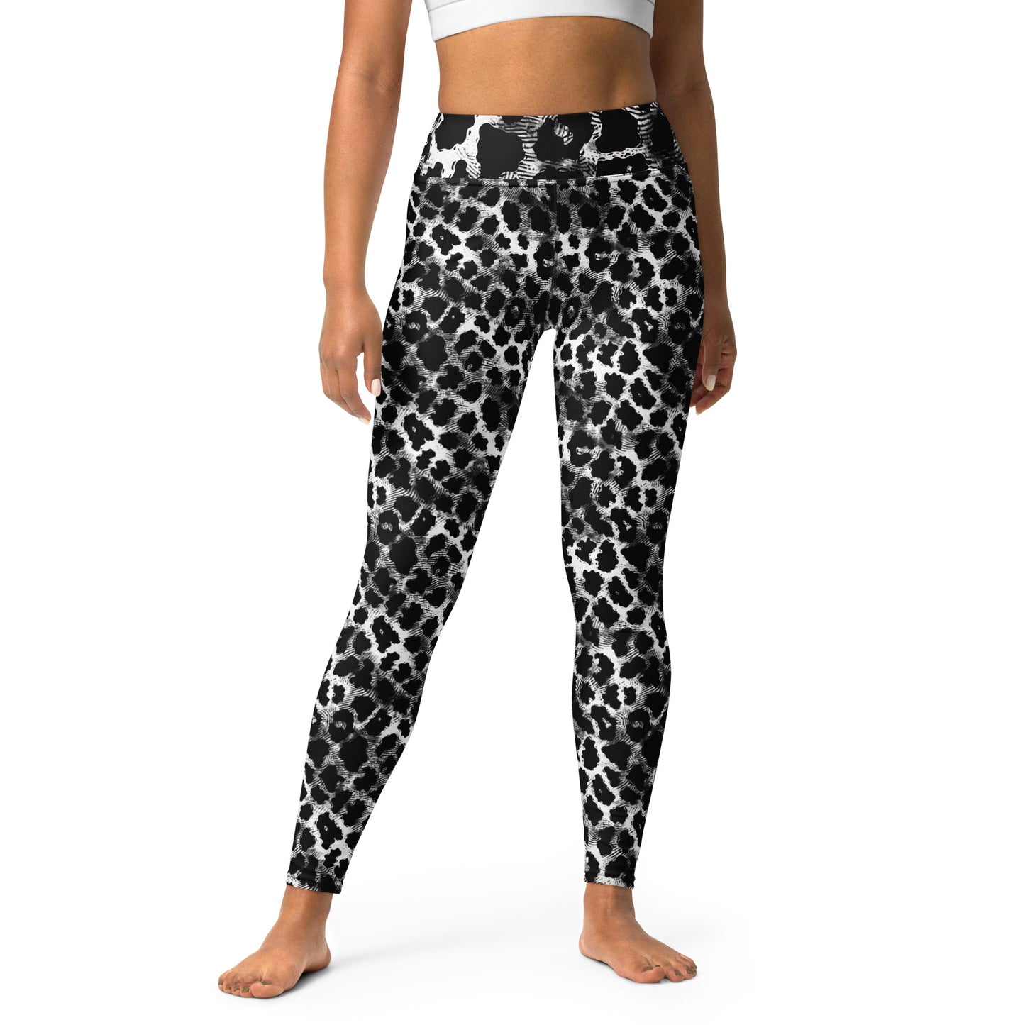 Black Artificial Intelligence Leggins A.I. Artwork