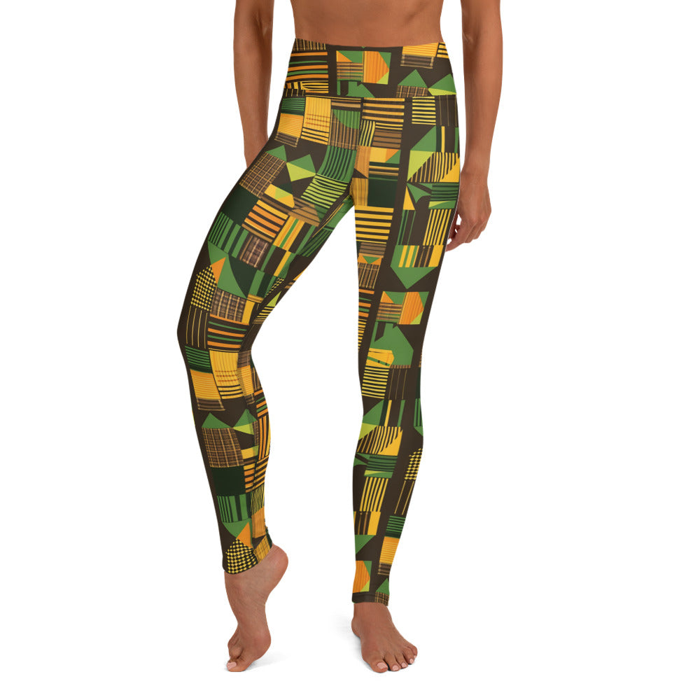 Black Artificial Intelligence Leggins A.I. Artwork