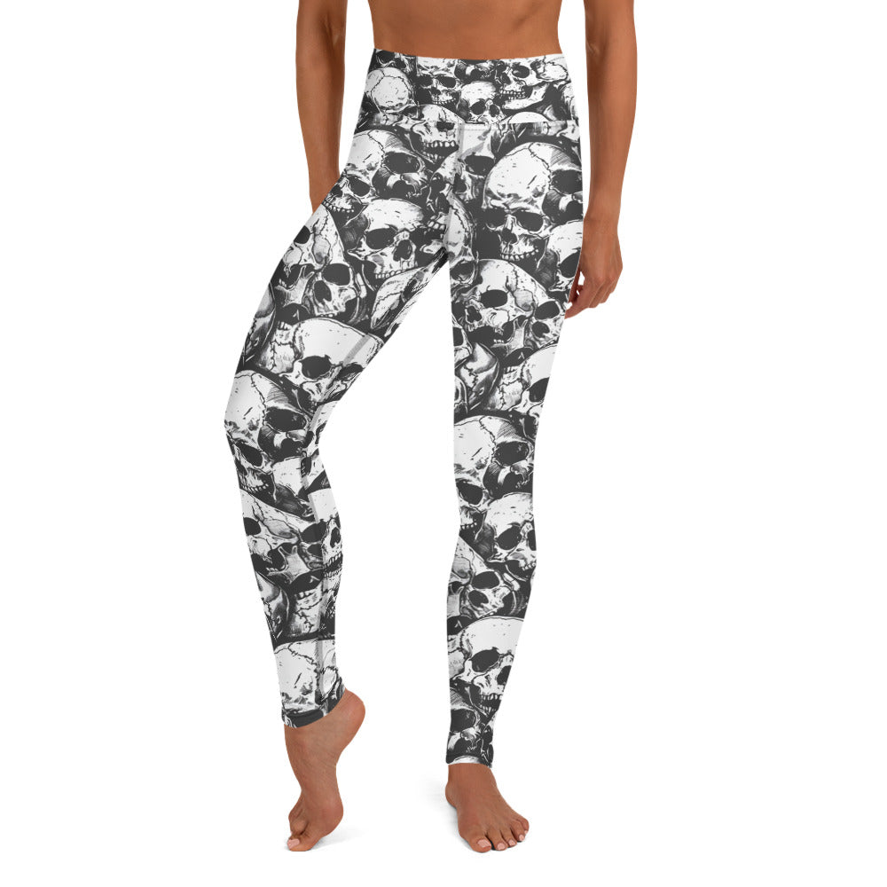 Black Artificial Intelligence Leggins A.I. Artwork