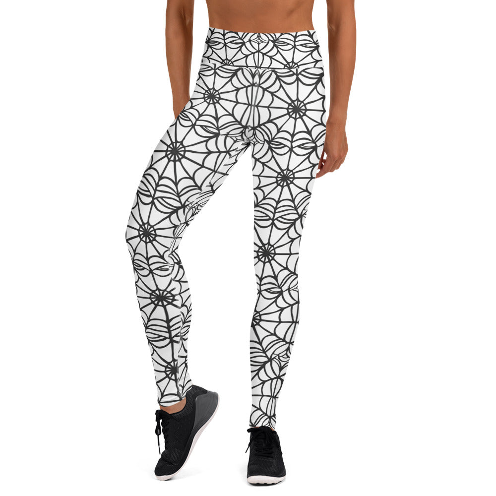 Black Artificial Intelligence Leggins A.I. Artwork