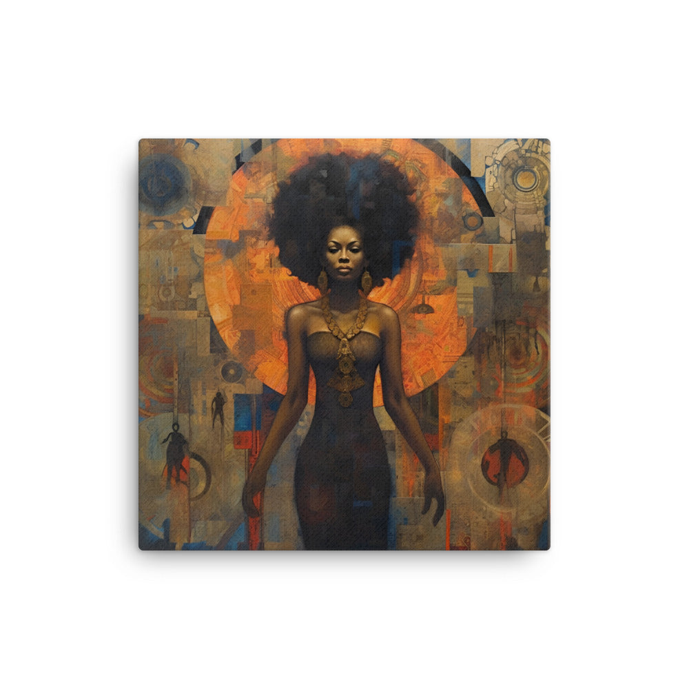 Black Artificial Intelligence Canvas Artwork