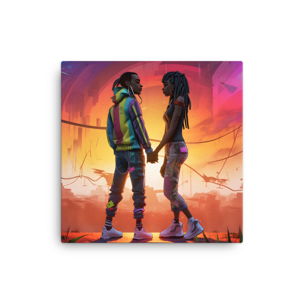 Black Artificial Intelligence Canvas Artwork