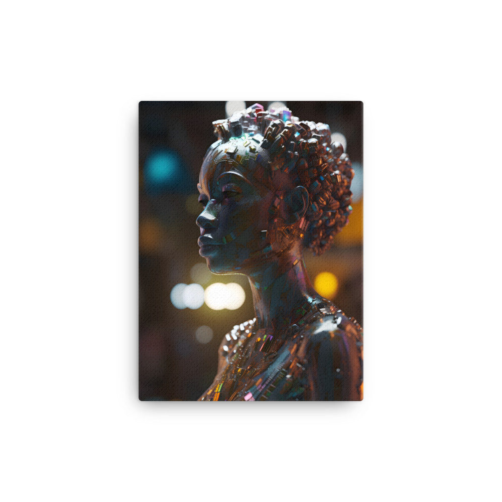 Black Artificial Intelligence Canvas Artwork