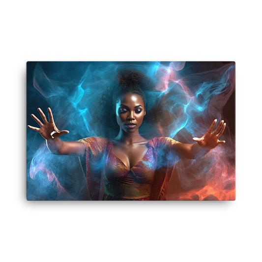 Black Artificial Intelligence Canvas Artwork